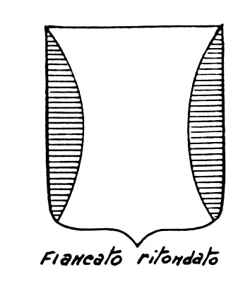 Image of the heraldic term: Fiancato ritondato